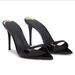 Women's White Pointed Toe Open-Toe Stiletto Slide Sandals - Slip-On Dressy High Heels For Women_vogvips.com
