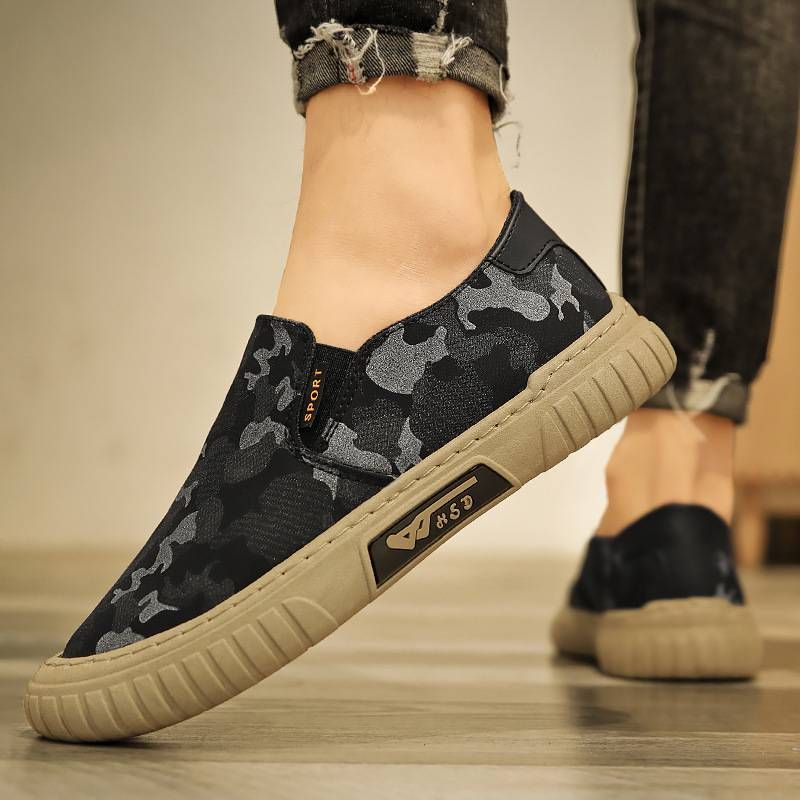 2025 Camouflage Canvas Men's Shoes, Breathable And Casual Summer One-foot Wear, Casual Cloth Shoes_vogvips.com