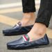 Xunqi Chunqiu Doudou Men's Casual Versatile Leather British Style Fashion Casual Shoes Slip-On Driving Ultra Soft_vogvips.com