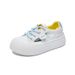 Little White Shoes Female Students Hollow Breathable Thick-soled Heightening Shoes Casual Shoes Board Shoes_vogvips.com