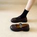 Round-toe Thick-soled Women's Leather Sho, 2025 New Spring-summer French Retro British Style Japane JK Mary Jane_vogvips.com