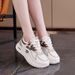 Women's Breathable Mesh Sports Shoes 2026 New Spring/Autumn Model Middle School Students, Lightweight Soft-Soled White_vogvips.com