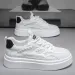2024 New Summer Men's Shoes Thick Sole Versatile Breathable Mesh Panel Casual Trendy Sports Shoes Small White_vogvips.com