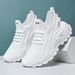 Solid Color Versatile Cross-Border Large Size Foreign Trade Women's Casual Single Dad Thick Sole Height Increasing Shoes_vogvips.com