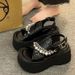 Women's Height-Increasing Thick-Soled 2026 New Summer Outdoor High-End Style Silver European Platform Beach Sandals_vogvips.com