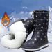2025 Winter Snow Boots, ,Thickened Mid-calf Waterproof And Anti-slip Fleece Cotton Shoes, High-top Warm Long Boots_vogvips.com