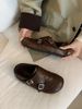 British Style Retro Carved And Velvet Le Fu Shoes For Women 2025 New Autumn And Winter Block Suede Carved Small Leather Shoes_vogvips.com