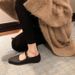 Sheepskin Version ~ Square Toe Mary Jane One-Strap Versatile Black For Women Soft Leather Shallow Mouth Flat Shoes_vogvips.com