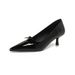 French Pointed Single Shoes Women's Bow Nude Thin Heel Light Mouth Temperament High Heels Women_vogvips.com