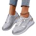 Large Size Single Shoes Women New Four Seasons Sports Shoes Lace Up Fashion Women's Single Shoes 44_vogvips.com