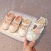 New Girls Shoes Children's Baby Leather Shoes Shining Comfortable Soft Soled Rhinestones_vogvips.com