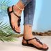 Retro Cross-Strap Flat Sandals For Women 2026 Spring/Summer New Roman Style Beach Shoes Plus Size Comfortable Versatile_vogvips.com