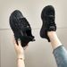 New Spring And Autumn Women's Breathable Mesh Sports Shoes, Korean Style Thick-soled Casual Soft-soled Running Dad Shoes_vogvips.com