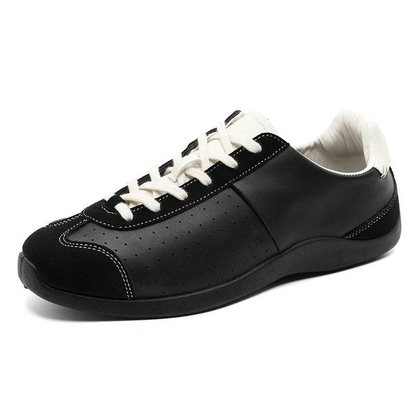Super Popular Ballet Style German Training Shoes, Retro Lace Up Soft Soled Forrest Gump Shoes, White Shoes, Versatile Breathable Casual Board Shoes_vogvips.com