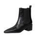 Rough Heeled Chelsea Short Boots For Women, Retro Style British Pointed Versatile, Slimming And Elastic Chimney Boots, Martin Boots_vogvips.com