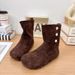 2025 Retro Mid-Calf For Women Autumn New Fashion Versatile Ugly Cute Big Toe Comfortable Flat Boots_vogvips.com