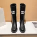 Brand Designer Square Toe Rain Boots Heel Thick Sole Ankle Women's Rubber Boot_vogvips.com