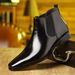 Shoes Cross Border Supply Of Large Size 2026 Spring And Autumn Small Square Head Formal Chelsea Boots High Top Leather Boots_vogvips.com