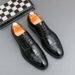 New Men's British Brown Business Derby Shoes Leather Lace-up Casual Office Black Men's Shoes Banquet Dress Wedding Oxford Shoes_vogvips.com