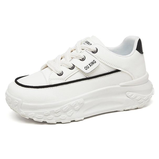 Women's Casual Shoes, Single Shoes, Women's Shoes With Tire Soles, White Sneakers_vogvips.com