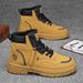 2025. Martin Boots, Men's High-top Yellow Boots, Men's Thick-soled Short Boots, Trendy Shoes_vogvips.com