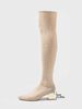 Women's Shoes Rhinestone Elastic Slimming Pointed Toe Fashionable Transparent High Heel Sexy Boots_vogvips.com