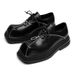 Buffny Men's Chunky Sole Square Toe Zip-Up Leather Shoes - Punk Gothic Business Casual Shoes For Men_vogvips.com