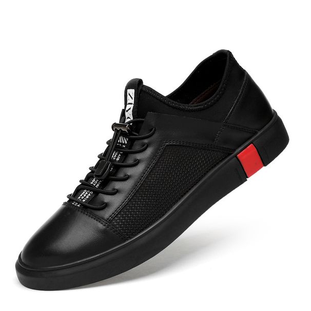 Casual Men's Shoes Low-top Top Lace-up Single Shoes Men's Driving Shoes Leather Shoes_vogvips.com