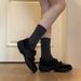 Soft Version~Niche Ballet Style Bowknot Sports Loafers For Women, Vintage Suede Slip-on Thick-soled Leather Shoes_vogvips.com