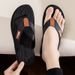 Men's New Summer Thick Soled Sandals With Flops, Anti Slip Sandals, Men's Beach Shoes, Fashionable And Trendy Flip Flops_vogvips.com