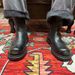 European Warm Series Genuine Martin Steel Toe Zipper Handmade Work Men's Motorcycle Boots Large Leather Shoes Men_vogvips.com