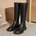 2025Autumn New Martin Boots Loose Long Flat Bottom Padded Women's Over The Knee Boots_vogvips.com