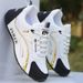Men's Shoes Lightweight Breathable Mesh Casual Sneakers With Thick Sole For Summer, Comfortable Round-Toe Walking Shoes_vogvips.com