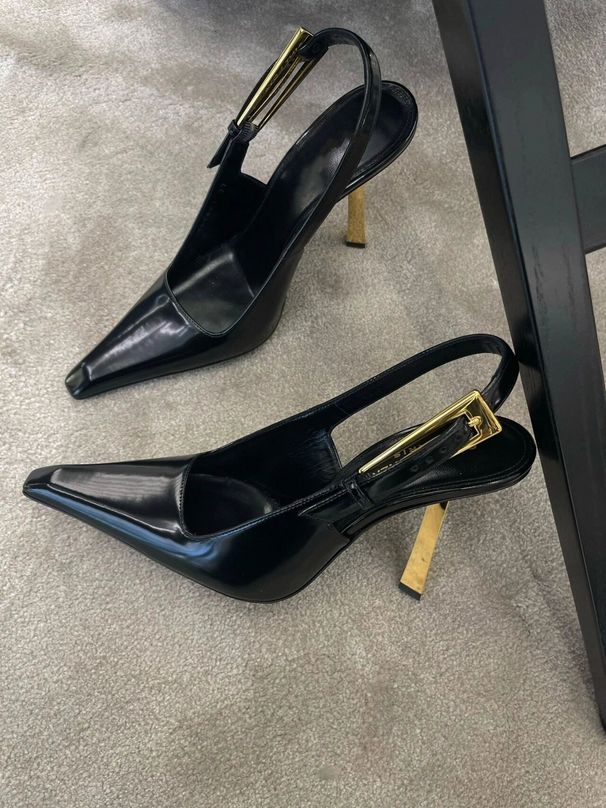 Women High Heels 2026 New Autumn Winter French Style Black Pointed Sexy Patent Leather Metal Buckle Stiletto Closed Toe_vogvips.com