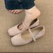 Hidden Heel Square Toe Shallow Mouth Single Shoes For Spring New Fairy Gentle Women Flat Yellow Loafers_vogvips.com