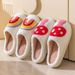 Winter Cute Cartoon Cotton For Women, Thickened And Warm, Indoor Home Non-Slip Couple Furry Slippers_vogvips.com