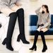 Elastic Boots Autumn And Winter New Item For Women, Over The Knee Slimming Thick High Heels, Boots, Long Tube_vogvips.com