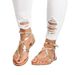 Women's Shoes Summer New Large Size Herringbone Sandals Casual Buckle Women's Flat Sandals_vogvips.com