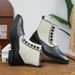 New Fashion Brown And White Chelsea Boots Men's British Retro Gentleman Black Reverse Velvet Leather Boots Pointed Toe Black Zippered Men's Boots_vogvips.com