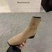 Trendy Short 2024 Autumn Winter New Style Chunky Heel Slim French Suede Ankle Boots_vogvips.com