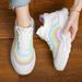 Spring New Korean Breathable Flyknit Women's Couple Sports Female Student Running Shoes_vogvips.com