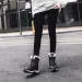 Ankle Women Winter Shoes Keep Warm Non Slip Black Snow Ladies Lace Up Boots Chaussures Femme Booties Woman Flat Boot_vogvips.com