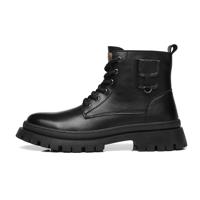 European Warm Series 2025 New Outdoor Martin Leather High Top Men's Work Motorcycle Boots British Style Oxford Sole_vogvips.com