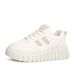 Spring White Women's New Korean Edition Ins Female Students' Casual Thick Soled Sports Versatile Board Shoes Yb9015_vogvips.com
