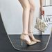 French-style Nude Pointed-toe High-heeled For Women, 2024 New Spring-summer Sandals, Women's Studded Single Shoes With_vogvips.com
