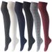 Socks Stockings Over The Knee Socks Knitted Twist Thigh Socks Women's Long Leg Socks Over The Knee High Socks_vogvips.com