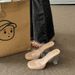 Women's Outdoor 11cm Round Toe Chunky One Strap Comfortable Crystal Heel High-end New High Heels Sandals_vogvips.com