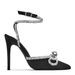 New Style Pointed Shiny Rhinestone Bow Stilettos Thin Straps Wrapped Straps Party Banquet Women's High Heels_vogvips.com
