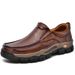 New Top Layer Cowhide Casual Leather Hiking Low-Top Men's Shoes Size 38-45_vogvips.com