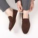 SHLIANG Retro Men Pointed Suede Flats Leather Shoes Casual Penny Loafers Formal Dress Footwear Sapatos Tenis Masculino Y0467_vogvips.com
